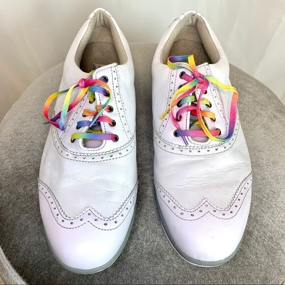 Footjoy Lopro Collection golf shoes lace up white Sz 9.5 - Picture 4 of 9